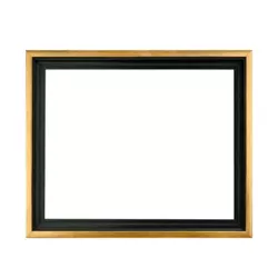 Jerry's Artarama Cardinali Renewal Core Floater Frames - 6 Pack of 3/4" Deep Frames for Canvas, Artwork, Paintings, & More! - [Black/Antique Gold -