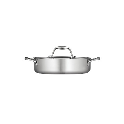 Tramontina Gourmet Tri-Ply Clad 3qt Braiser with Lid Silver