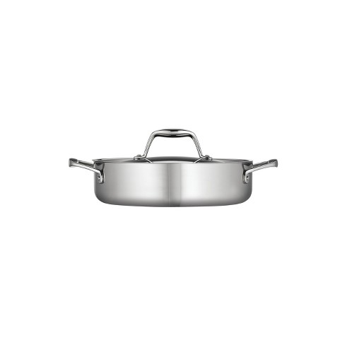 Tramontina Gourmet Tri-ply Clad 12 Fry Pan With Helper Handle Silver :  Target