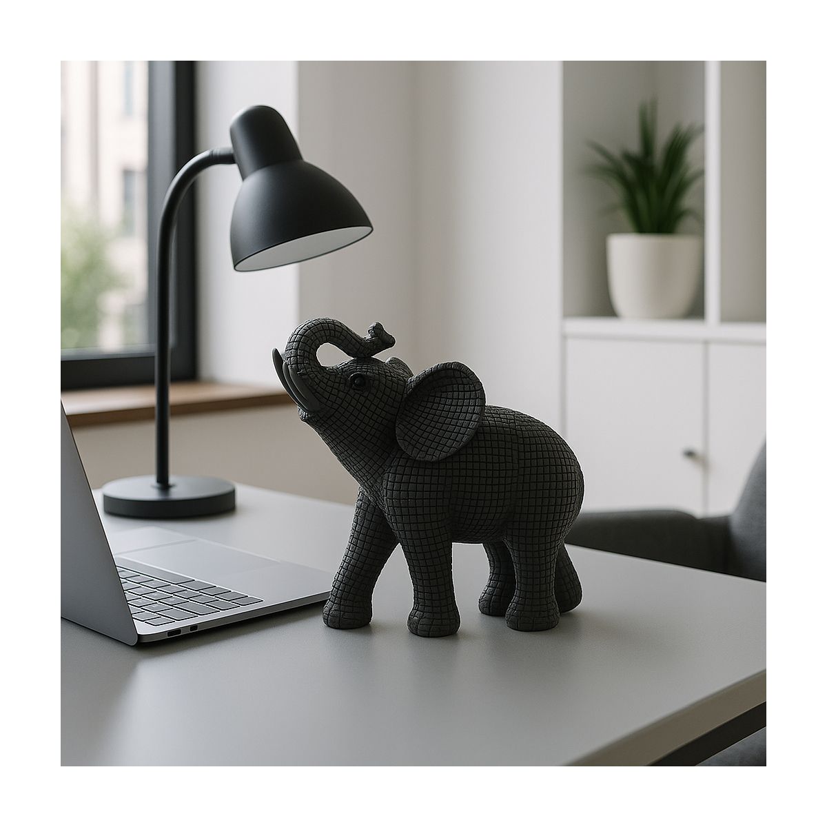Sagebrook Home 7" Elephant Sculpture - Decorative Polyresin Elephant Statue For Home Decor - Table Accent, Desktop Figurine - thumbnail 9