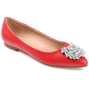 Journee Collection Womens Renzo Slip On Pointed Toe Ballet Flats - 1 of 4