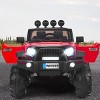 Infans 12V Kids Ride On Truck RC Car Spring Suspension w/ LED Light Music Trunk Red - 4 of 4
