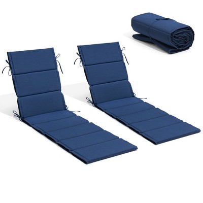 Crestlive Products Outdoor Chaise Lounge Cushion Foldable Outdoor Lounge Chair Cushion for Patio Furniture