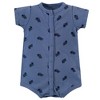 Hudson Baby Infant Boys Cotton Rompers 3pk, Dump Truck - 4 of 4
