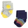 Hudson Baby Infant Boys Cotton Rich Newborn and Terry Socks, Solar System - 4 of 4