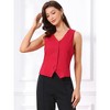 INSPIRE CHIC Women's Fashion Sleeveless Button Down V Neck Crop Summer Vest - 4 of 4