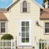 Lirago 8 Lite Clear Glass Fiberglass Front Doors 36  inch  x 80  inch  Right Hand Inswing with 4 9/16 inch  White Primed Knock Down Jamb - 4 of 4