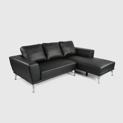 2pc Connel Modern Chaise Sectional Set Black - Christopher Knight Home