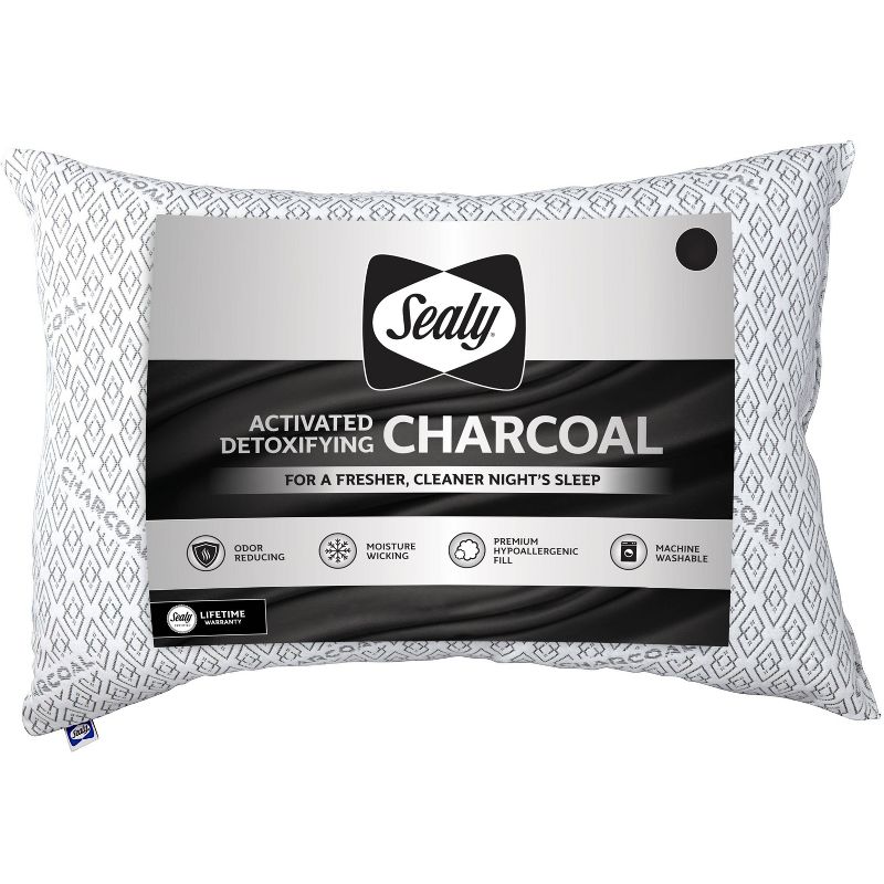 Sealy Jumbo Charcoal Infused Bed Pillow, 1 of 8