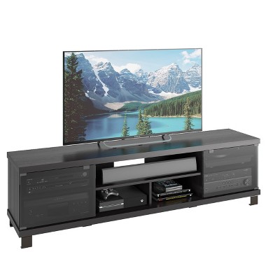 Holland Extra Wide Ravenwood Component TV Stand for TVs up to 80" Black - Sonax