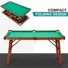 Folding Pool Table, 55" Portable Pool Billiard Table for Living Room,Play Room, Small Billiard Table with 2 Cue Sticks,16 Balls,Triangle Chalk Brush - 4 of 4