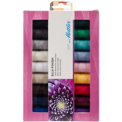 Mettler Thread Silk Finish 100% Mercerized Cotton Sewing Set; 8 Spools AUTUMN Color Collection