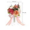 Unique Bargains Silk Wedding Artificial Flowers Bouquet 1 Pc - 2 of 4