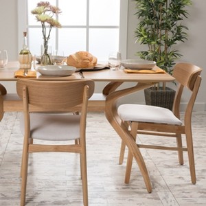 GDFStudio Alexis Modern Fabric Upholstered Dining Chairs (Set of 2) - 1 of 4