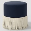 Fringe Drum Ottoman in Velvet - Threshold™ - 2 of 4