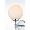 Elegant Lighting Ansley 1 light Chrome and frosted white Bath Sconce - 3 of 4
