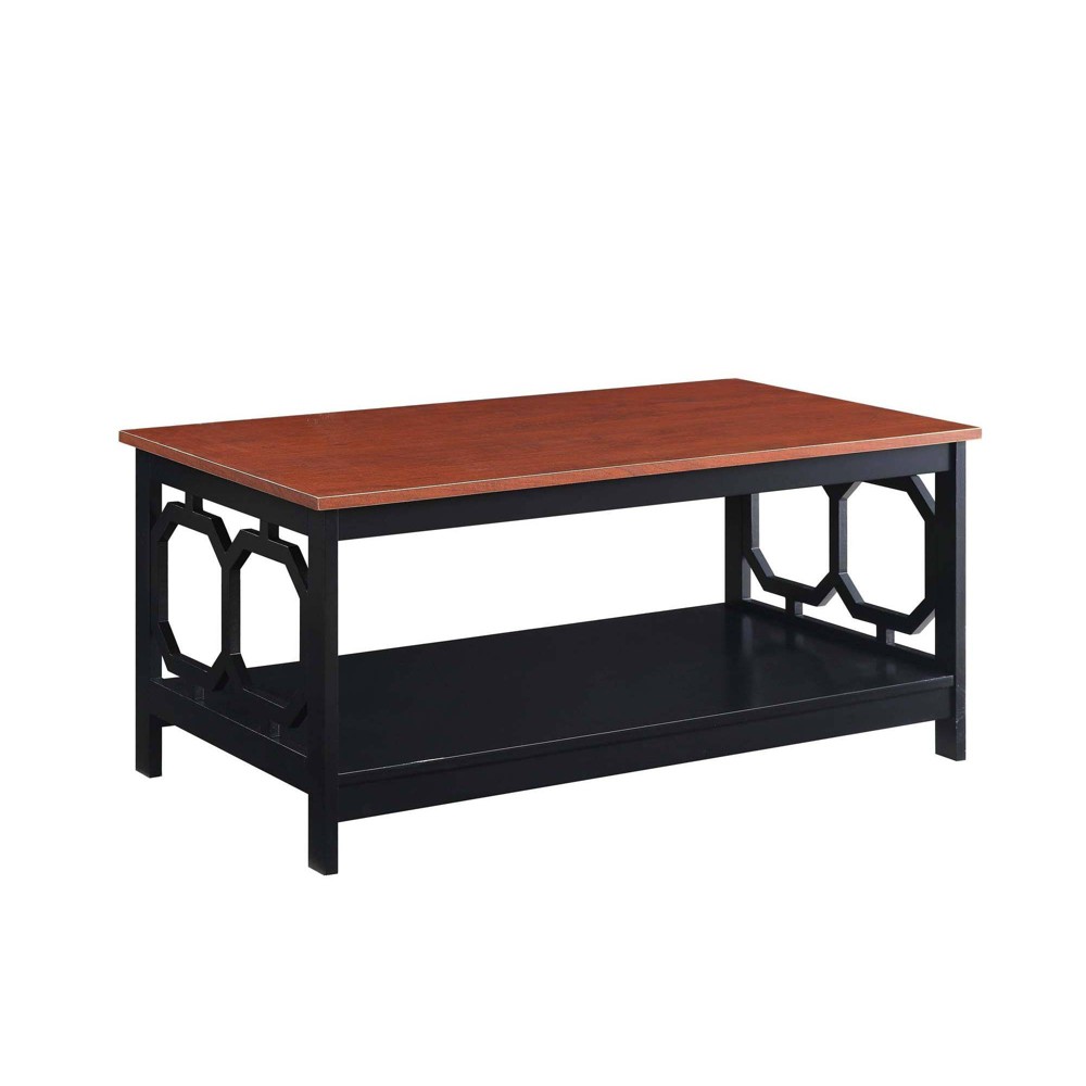 Photos - Coffee Table Omega  Cherry Top/Black - Breighton Home Cherry Red/Black