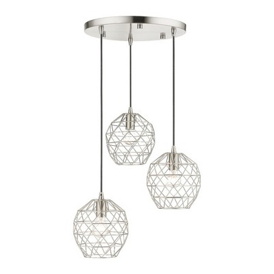 Livex Lighting Geometrix 3 - Light Pendant in  Brushed Nickel