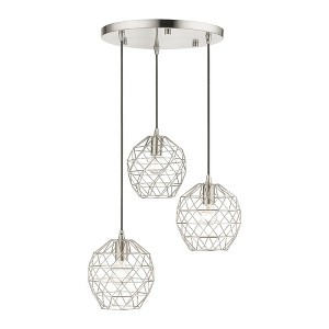 Livex Lighting Geometrix 3 - Light Pendant in  Brushed Nickel - 1 of 1