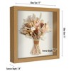 Americanflat 11x11 Shadow Box Frame in Oak with Soft Linen Back - Composite Wood with Polished Glass for Wall and Tabletop - 2 of 4