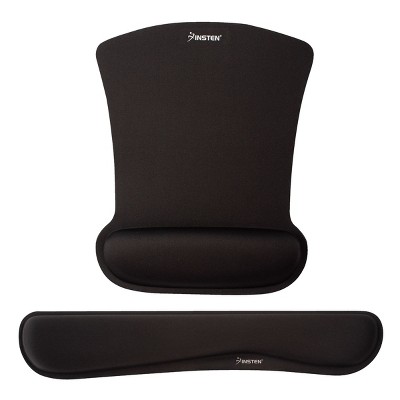 Insten Mouse Pad with Wrist Support and Keyboard Wrist Rest, Ergonomic, Easy Typing, Memory Foam For Gaming Office, Trapezoid L