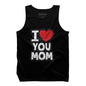 Men's Design By Humans I Love You Mom Heart By solon2020 Tank Top - 1 of 2