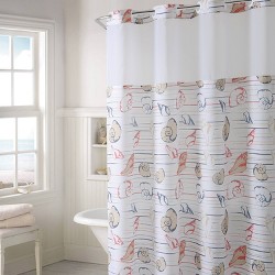 Rockaway Starfish Print Cotton Sateen Shower Curtain Blue Target