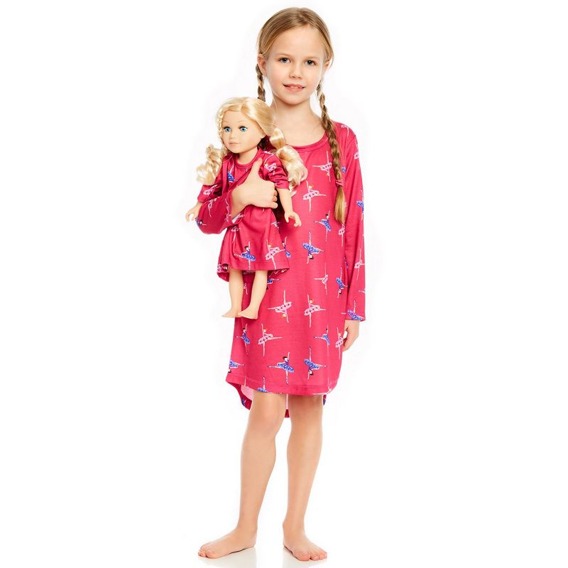 Leveret Girls and Doll Matching Nightgown, 1 of 3