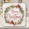 Courtside Market Cardinal and Holly Wreath 6.5x6.5 Artboard Lid & 20oz Candle Set - 3 of 4