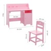 Study Desk for Kids, Storage Cabinet, Wooden Children Study Writing Table,Computer Workstation for Kids Bedroom & Study Room - 2 of 4