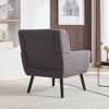 CAVINAS Modern Accent Chair Ergonomics Living Room Chair Upholstered Arm Chair with Wood Legs for Living Room, Bedroom - 4 of 4