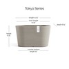 Ecopots Sofia Durable Modern Oval Indoor/Outdoor Recycled-Based Composite Flower Pot Planter w/ Water Reservoir - 2 of 4