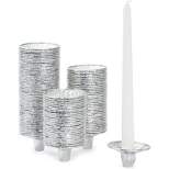 Okuna Outpost 200 Pack Disposable Aluminum Foil Candlestick Tapper Candle Holders for Shabbat, Funeral Procession, 2.76 in