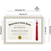 Americanflat 11x16 Graduation Frame with tempered shatter-resistant glass - 2 Opening Mat Displays 8.5"x11" Diploma or Certificate - 3 of 4