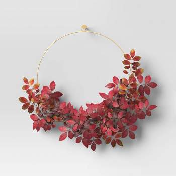 Ring Leaf Wreath Red - Threshold™