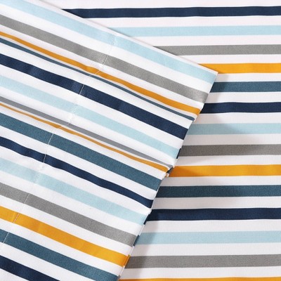Full Vivid Stripe Polyester Microfiber Kids Sheet Set