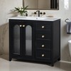 36-inch bathroom vanity with two soft close doors, adjustable shelves and three drawers - Leovsnove - 2 of 4