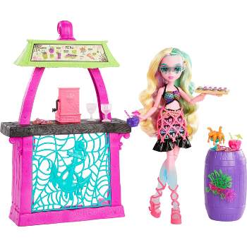 Monster High Lagoona Blue Fashion Doll and Playset, Scare-adise Island Snack Shack with Food Accessories