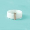 Ross-Simons White Ceramic and .10 ct. t.w. Diamond Ring With 14kt Yellow Gold Size 6 - 4 of 4