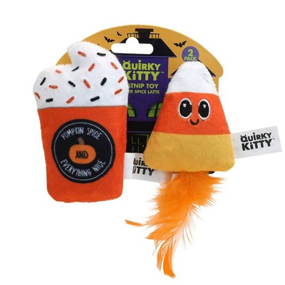 Halloween Quirky Kitty Purr Spice Latte Cat Toy