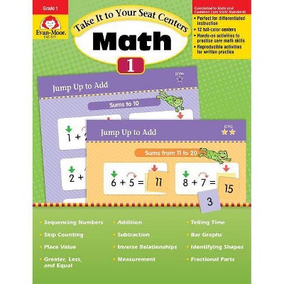 Take It to Your Seat Math Centers Grade 1 - by  Evan-Moor Educational Publishers (Paperback)