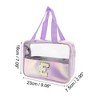 Unique Bargains Women's Clear Letter E Makeup Bag Purple 1 Pc - 3 of 3