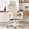 Okak Ergonomic Office Chair with Adjustable Lumbar Support, Desk Chairs with Footrest and Headrest, Gaming Chair for Home, Office, Khaki - 2 of 4