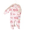 Hudson Baby Infant Girl Plush Sleep and Play, Blush Rose - 2 of 4