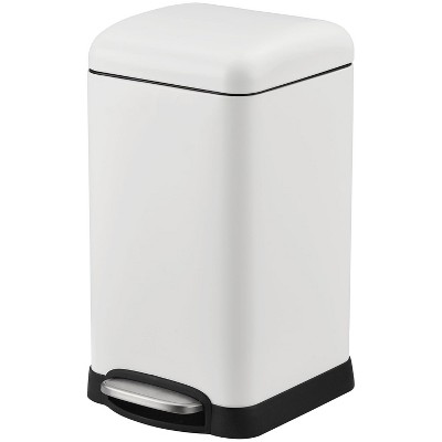 Stainless Steel Trash Can, 3.2 Gallon Lid, Soft Closing Pedal, Fingerprint Resistant, Durable, Suitable for Kitchen Bathroom Trash Can