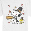 Men's - Peanuts - Snoopy and Woodstock Thanksgiving Pie Short Sleeve Graphic T-Shirt - image 2 of 4