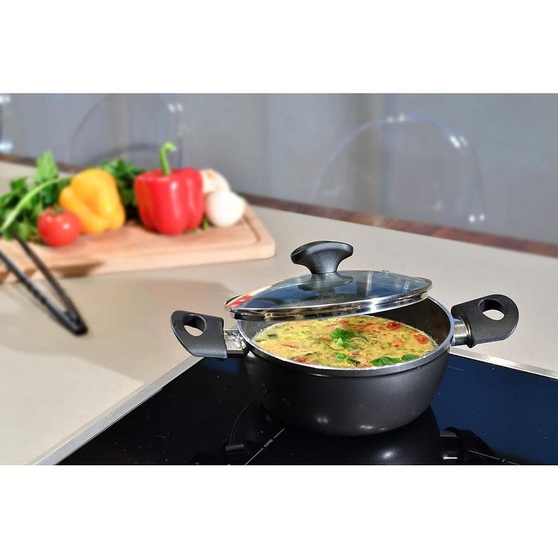 RAVELLI Italia Linea 85 Non Stick Induction Stock Pot, 5 Quart - Culinary Mastery in a Pot, 4 of 5