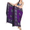 LA LEELA Women's Swimwear Sarong Wrap Cover up Wraps Vacation Beachwear Swimsuit Holiday Wear Bathing Suit Skirts One Size Purple, Abstract - 4 of 4