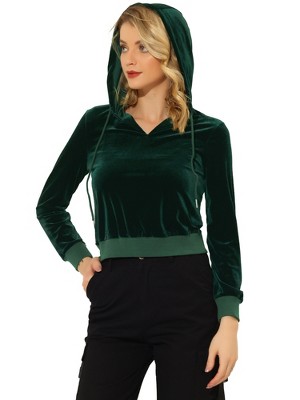 Allegra K Women's Halloween Velvet Top - Semi Sheer Burn-Out Long Sleeve With Puff Sleeves