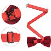 INSPIRE CHIC Men's Velvet Solid Color Adjustable Pre-Tied Bow Tie Pocket Square Set 2 Pcs - 2 of 4